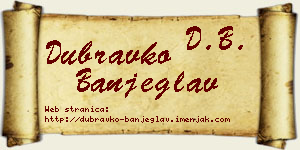 Dubravko Banjeglav vizit kartica